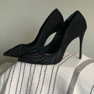 RARE Schutz Heels Black Sz 10 Sz 9 “KELEBEK” Nobuck EUC